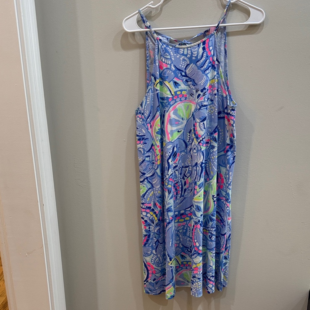 Lilly Pulitzer Blue and Pink Patterned Dress
